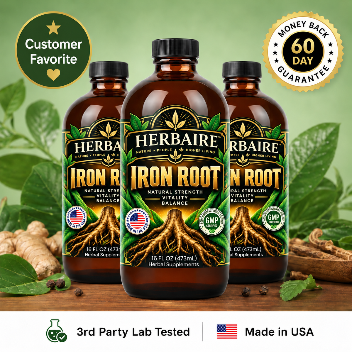 Herbie Iron Root. — 20+ Herbs, Roots & Botanicals for Men’s Energy, Drive & Peak Vitality (Copy)