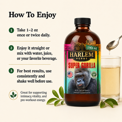 Harlem Herbs Super Gorilla — 20+ Herbs, Roots & Botanicals for Men’s Energy, Drive & Peak Vitality